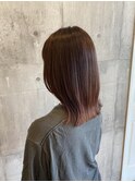 ぱつんミディ×ピンクブラウン〈ARCH CHIAKI〉