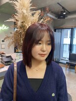 スタイル スマート サロン(STYLE smart salon)&nbsp;【yua/藤沢】ボルドーカラー/ワインレッド/切りっぱなしボブ