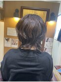 マッシュウルフのパーマスタイル