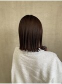 切りっぱなし×チョコレートブラウンチェリーレッドワインレッド