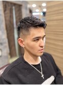 20代30代大人かっこいいフェードアップバングアイロンパーマ