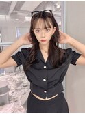 ラベンダーミルクティー/韓国風巻き/姫カットレイヤー★44