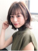 20代30代40代◎外ハネボブ美髪シースルーバング#230f0421
