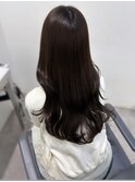 ラベンダーブラウン　艶カラー　韓国ガーリー　渋谷