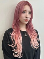 ラピス 福岡天神店(Lapis)&nbsp;ホワイトチェリーピンクグラデーションレイヤーカット