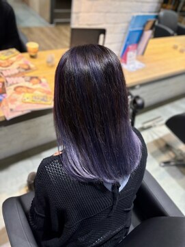 エイト 沖縄豊崎店(EIGHT toyosaki) 【EIGHT 豊崎】お客様スタイル…ブルーベリー×バレイヤージュ風