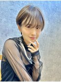 大人可愛い20代30代40代丸み小顔ショートボブマッシュ