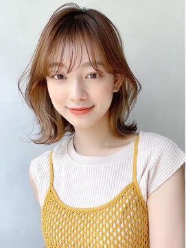 レア 表参道(L'ea) 黒髪クラゲヘアーオリーブグレー小顔ココアベージュ