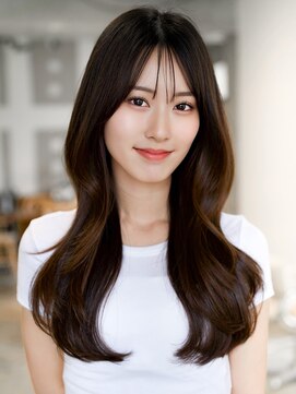 レノラ 本町(LENORA) ☆大人ガーリーダークアッシュミディアムレイヤーカット韓国ヘア