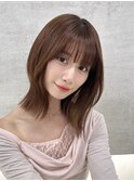 甘め大人ボブ　可愛いヘア　ミディアム