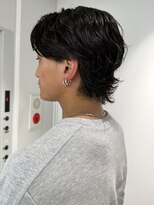 トリッカ シブヤ(TRICCA SHIBUYA)&nbsp;メンズカットパーマニュアンスフェザー毛流れセンターパート