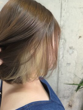 リボン(Libon) イヤリングカラー ボブ ベージュ