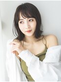 暗髪×ボブ×地毛風縮毛矯正