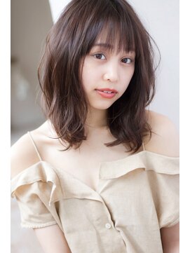 マリアバイアフロート(Maria by AFLOAT) シースルーバングのひし形シルエットセミディグレージュカラー