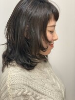 ヘアーアンドメイク ルシエル(hair&make Luxiel) マッシュウルフ　オン眉　くすみグレージュ【葛西】