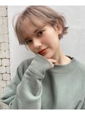 【JUNO】ショートボブ  ハイトーン ミルクティカラー