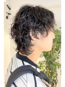 シェーン 仙台駅広瀬通店(schon) マッシュウルフ×無造作スパイラル