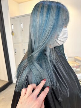 フラム 渋谷(flamme) silver×水色