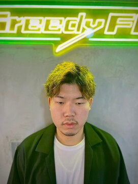 グリーディーフォックス 三軒茶屋(GreedyFOX) 波巻き/マッシュパーマ/ウルフ/ハイライト<理容室>三軒茶屋