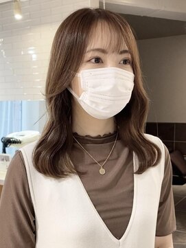 ネオリーブ チロル 横浜西口店(Neolive CiroL.) 韓国ヘア×ベージュ【黒髪小顔ボブルフワンレンネビージュ】