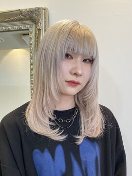 アンククロス 青山店(ANKH CROSS) 《韓国ヘア》レイヤー×ホワイトブロンド（天水悠斗）