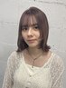 韓国風前髪、顔周りカット＋艶カラー＋1Step Treatment ¥8900