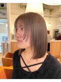 ボブ×顔周りレイヤー×髪質改善×ナチュラル【梅田/京橋】