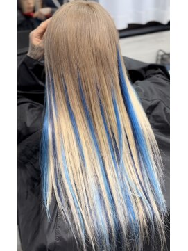 プルエクステのお店ネクスト(NEXT) #プルエクステ#ハイライト#ブルー