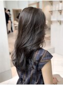 ☆韓国風艶髪レイヤースタイル暗髪グレージュ