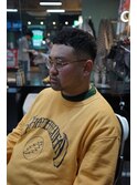 スキンフェード×アイロンパーマ