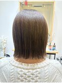 ぷつっとボブ×マットベージュ