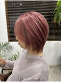 30代40代大人ショートボブ×小顔カット抜け感丸みショート