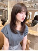 イヤリングカラー 縮毛矯正 韓国風 ダブルカラー 髪質改善5525