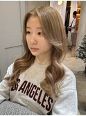 ■ブリーチハイトーンホワイトグレージュダブルカラーレイヤーl