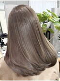 ☆透明感ブラウングレージュ髪質改善レイヤーカットブリーチなし