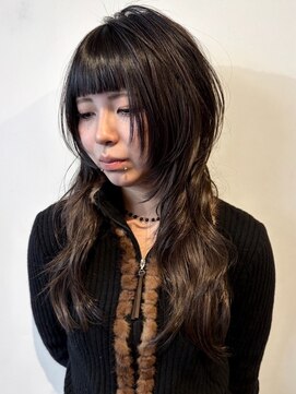 ブロック ジャポン(bloc japon) ナチュラルロングウルフ　重めバング ウルフレイヤー/長峯千紘