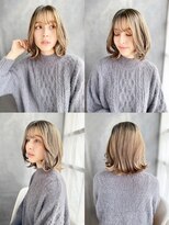 ラピス 銀座 blue店(Lapis)&nbsp;《30代～大人透明感》白髪ぼかしハイライト＋艶カラー[銀座]