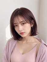 ワゴンバイアフロート(Wagon by afloat)&nbsp;韓国風ワンレンボブ×フレンチバング×ピンクベージュ池袋