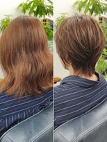 アンド 苦楽園(AND) 夙川/苦楽園口/40代50代60代/ショートウルフ/明るい白髪染め