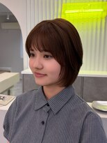 デビュー 沖縄 泡瀬店(debut) ダークパープル/ナチュラルショート/ミルクブラウン/夏/沖縄市