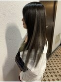 カラー+エクステ ネイビー&シルバーMIX【カラーエクステ】