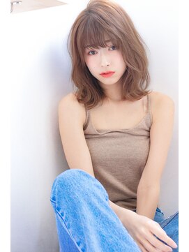 サングース(Sungoose) 王道ミディ#ココアブラウン大人かわいいフリンジウェーブ