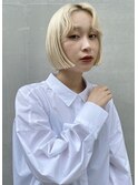 【SORA/学芸大学】おしゃれ可愛いハイトーンカラーミニボブ