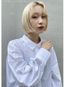 ミンナノポリシー(MIN NANO//POLICY) 【SORA/学芸大学】おしゃれ可愛いハイトーンカラーミニボブ