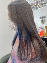 クリコ ヘアーデザイン(CLICQUOT hair design) インナーブルー×グレージュ