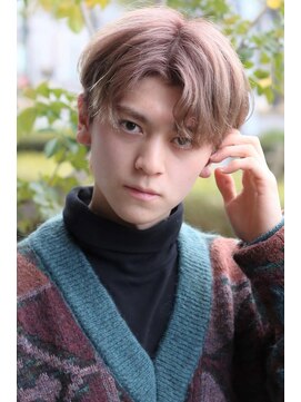 ノイセル(Noisyle) 韓流センターパートハイトーンラベンダーベージュカラー