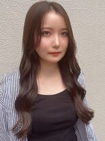 ロンド ストラーダ 心斎橋(Lond strada)&nbsp;韓国前髪顔周りロング×インナーグレージュ[心斎橋/髪質改善]