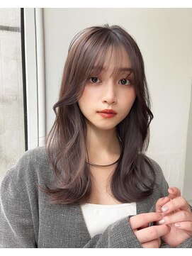 ハニーシブヤ(HONEY shibuya) 大人可愛い20代30代40代小顔レイヤー×ラテブラウン（徳永）