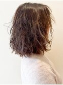 20代30代40代ゆるふわ大人可愛いくせ毛風パーマミディアムボブ