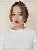 〈a33〉ショート韓国ボブハイライト髪質改善ブリーチ前髪20代35